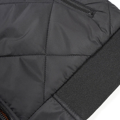 Men's Diamond Quilted Flight Jacket | Winter Warm Padded Varsity Coat